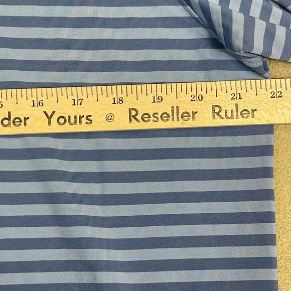 Greyson Polo Shirt Adult Medium Blue Striped Golf Rugby Preppy Short Sleeve Mens - Picture 7 of 11
